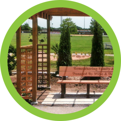 Highland Garden Club - Memorial Bench Landscaping